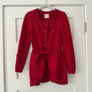 Tuckernuck Red Button-Up Cardigan with Belt